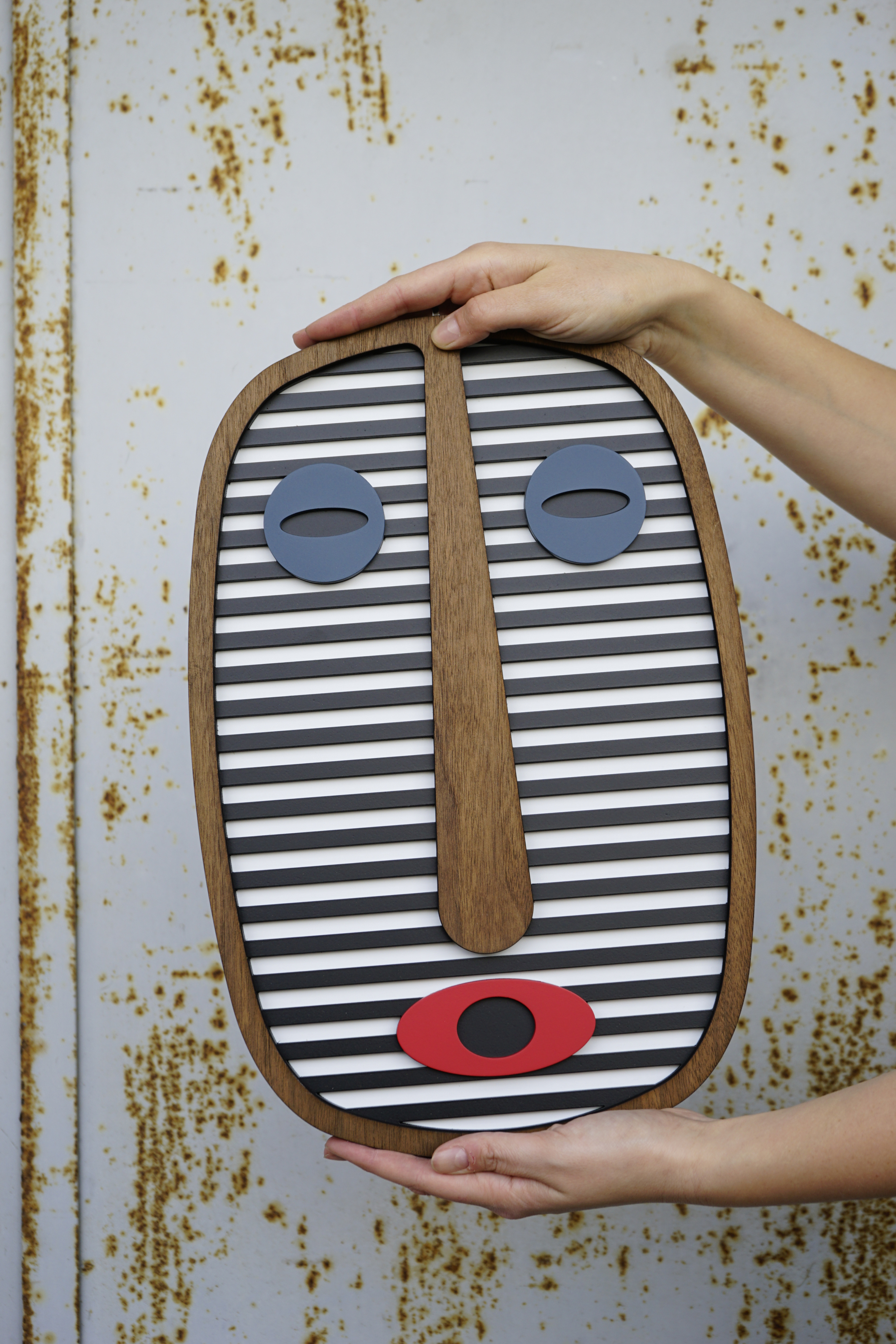 Masque africain moderne #1 - Œuvre d'art originale de Tzachi Nevo