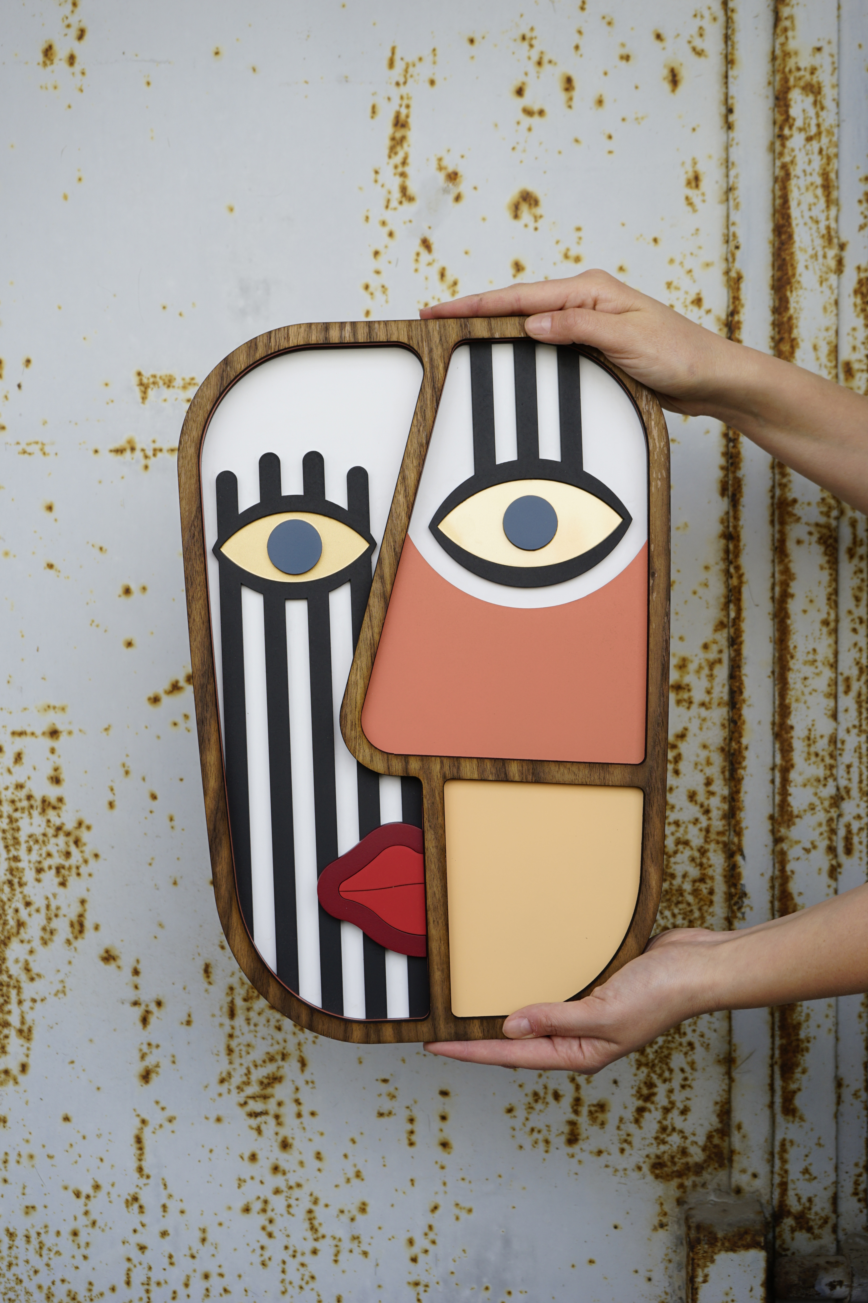 Masque Abstrasso #7 - Œuvre d'art originale de Tzachi Nevo