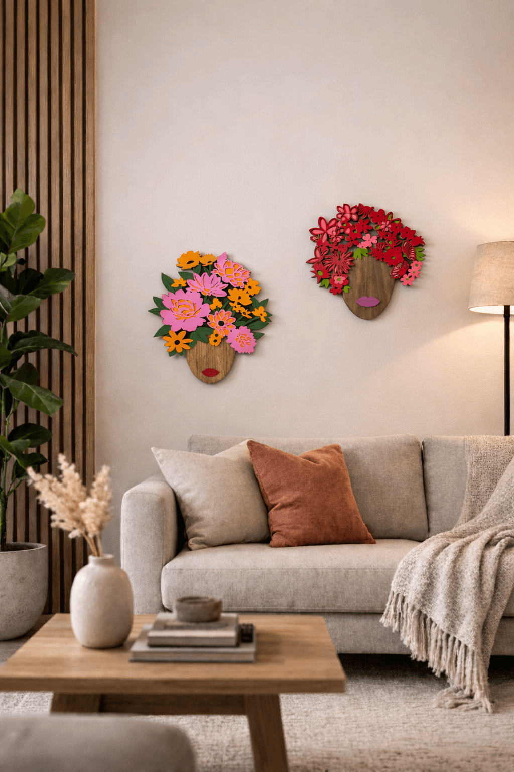 Rosa – Masque Décoratif en Bois - Umasqu