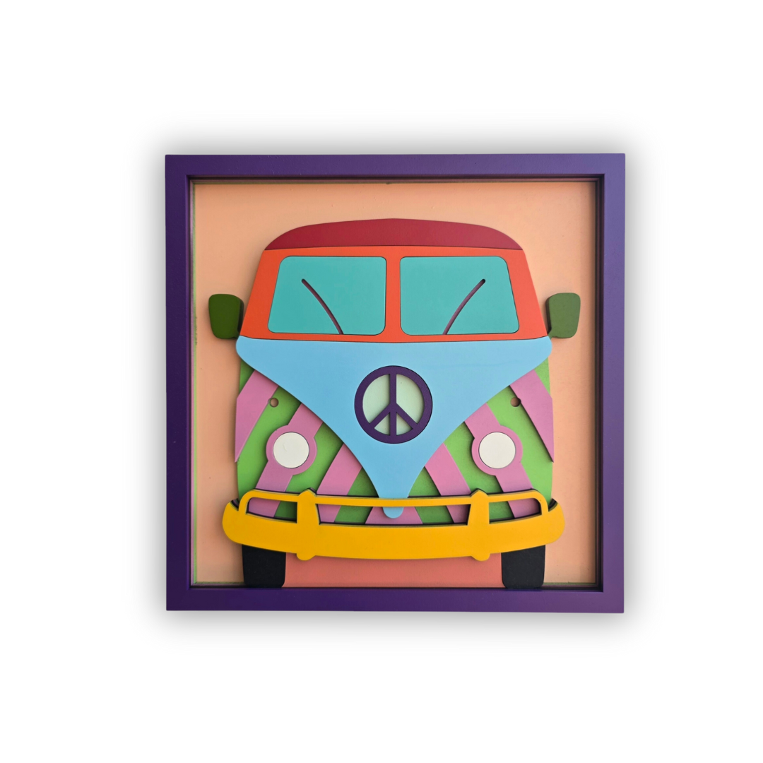 Camion Hippie - Œuvre d'art originale de Tzachi Nevo