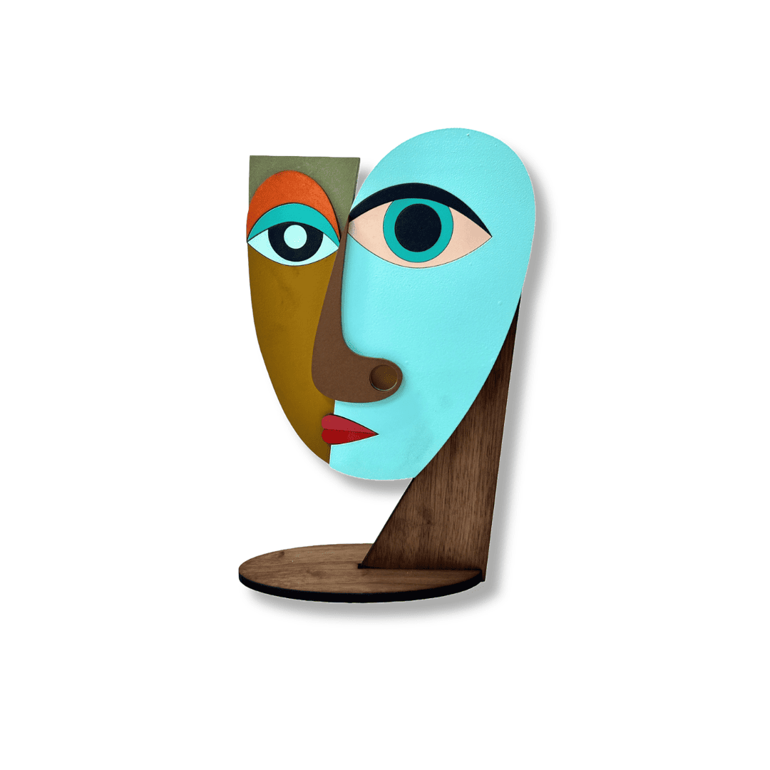 Figurine/Masque Abstrait #2 – figurine en bois fait main, Umasqu