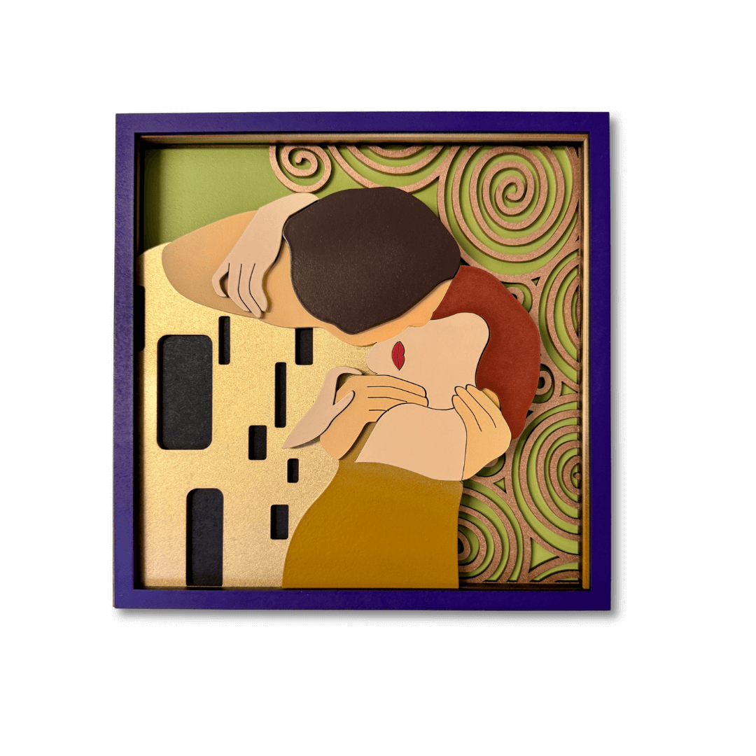 Mr. & Miss Klimt – Décoration murale inspirée du Baiser de Klimt - Umasqu