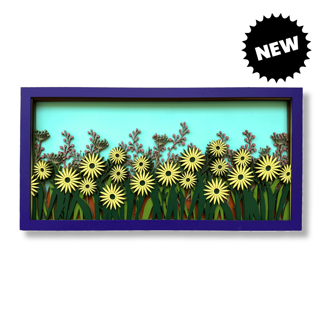 Champ de Marguerites – masque mural en bois fait main, Umasqu
