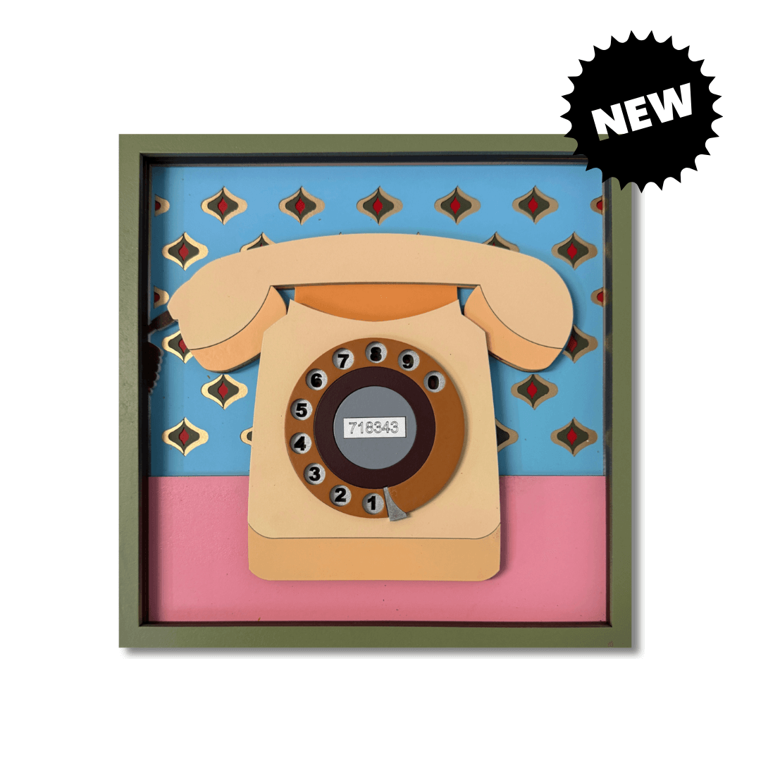 Téléphone à Cadran Rétro- Œuvre d'art originale de Tzachi Nevo