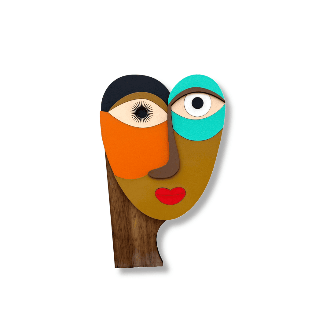 Figurine/Masque Abstrait #1 – figurine en bois fait main, Umasqu