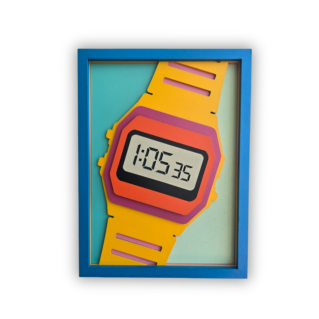 Montre Digitale Rétro - Œuvre d'art originale de Tzachi Nevo
