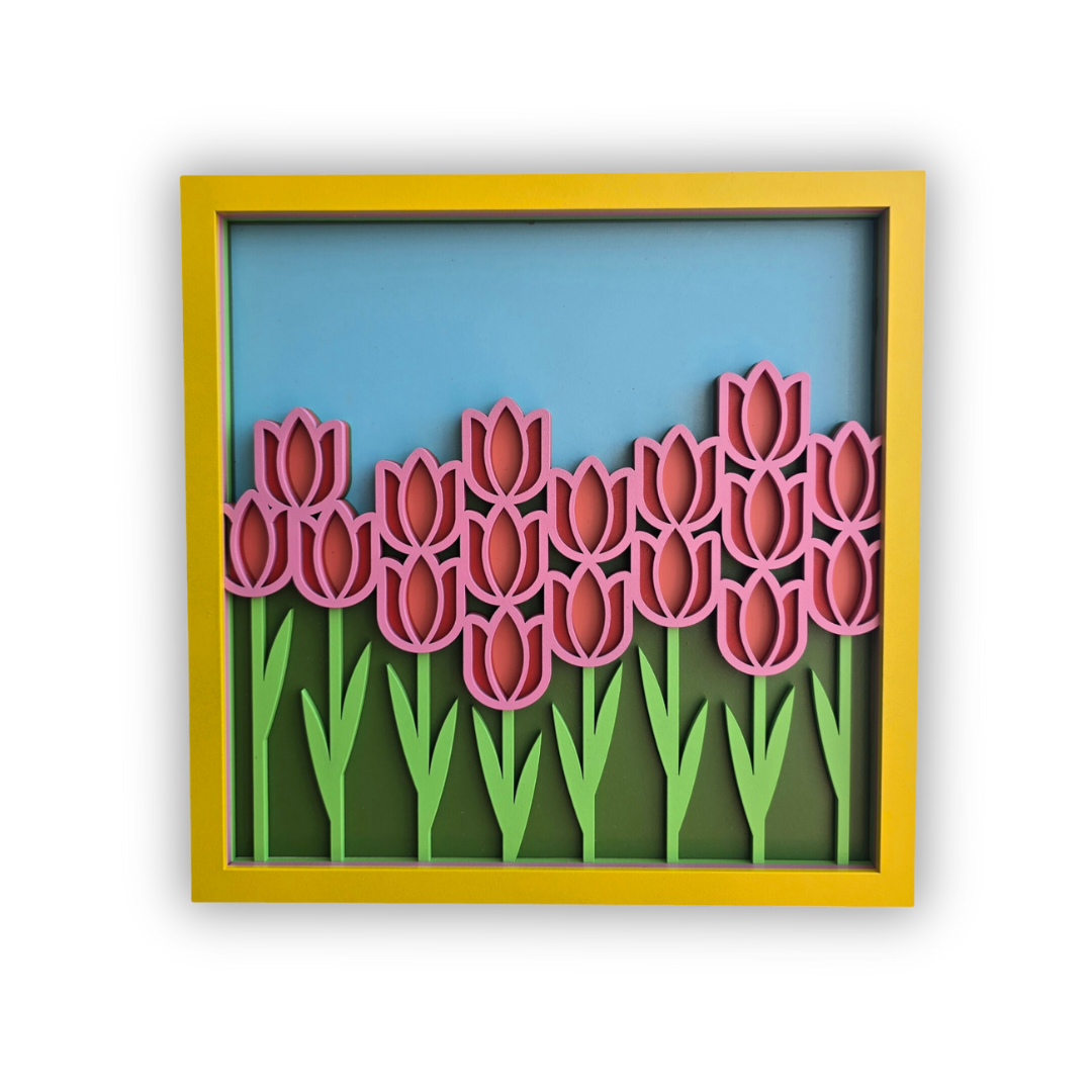 Champ de Tulipes - Œuvre d'art originale de Tzachi Nevo