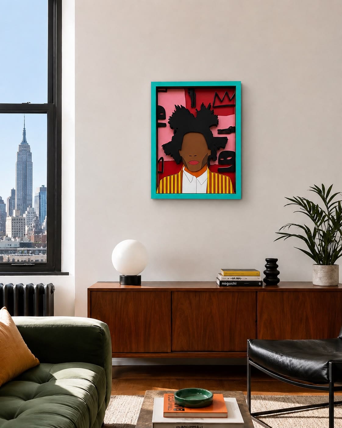 M. Basquiat – masque mural en bois fait main, Umasqu