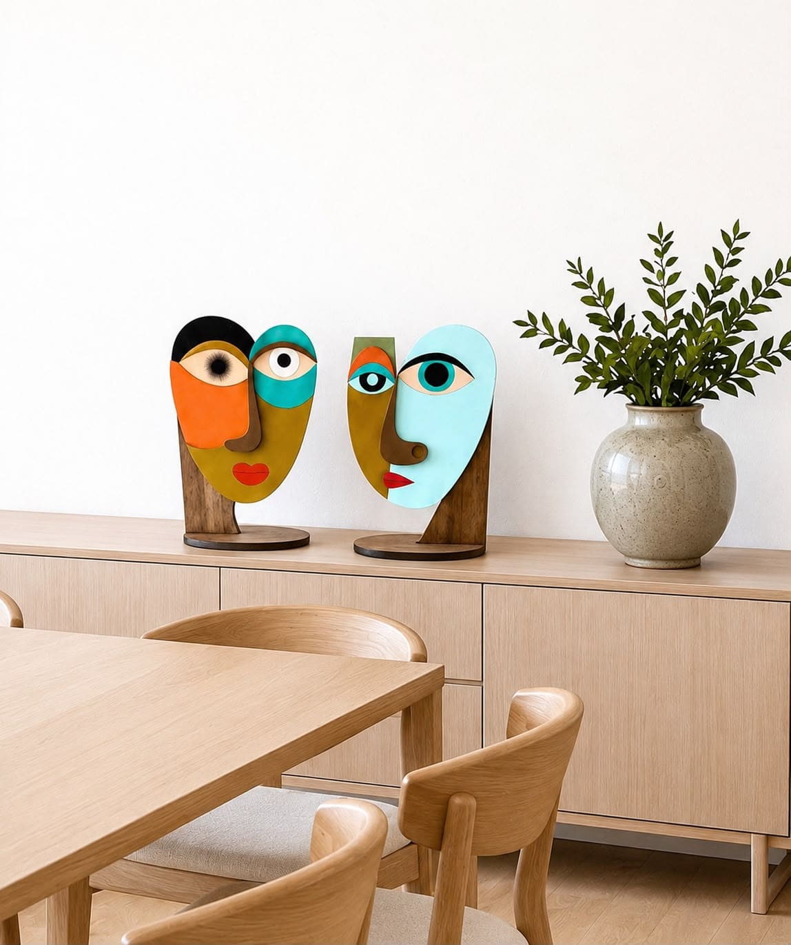 Figurine/Masque Abstrait #2 – figurine en bois fait main, Umasqu