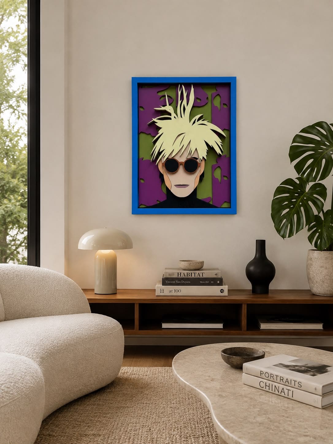 M. Andy – masque mural en bois fait main, Umasqu