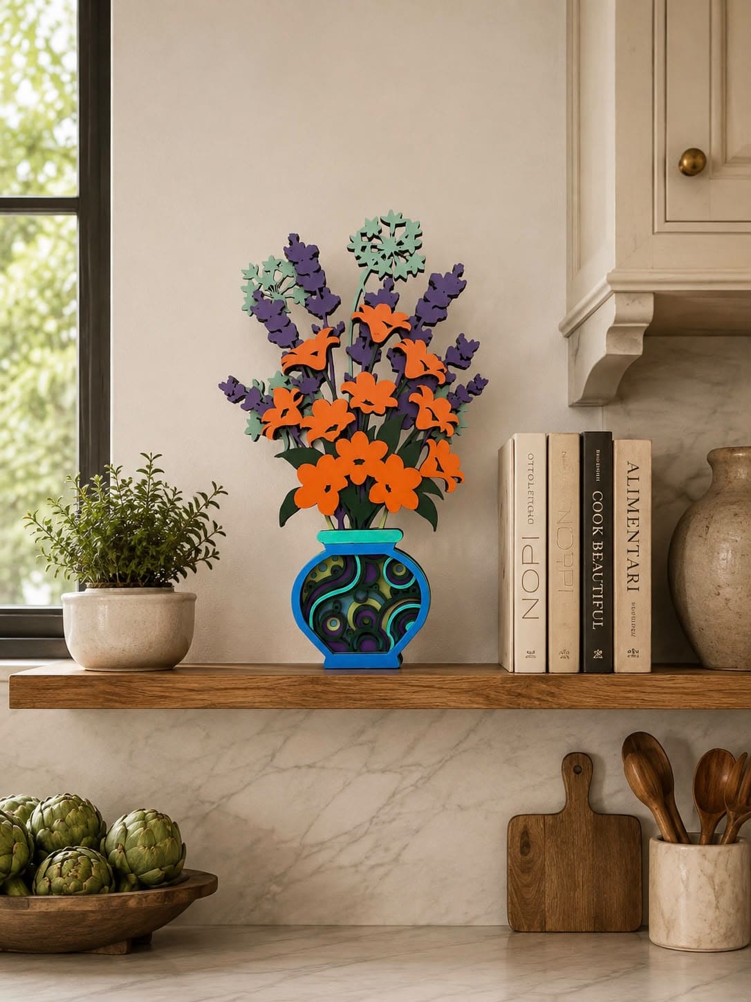 Vase #2 – figurine en bois fait main, Umasqu