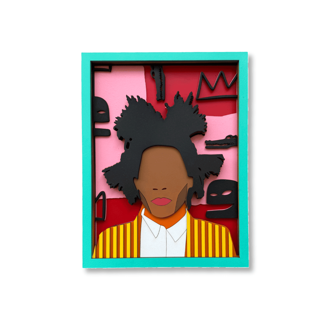 M. Basquiat – masque mural en bois fait main, Umasqu