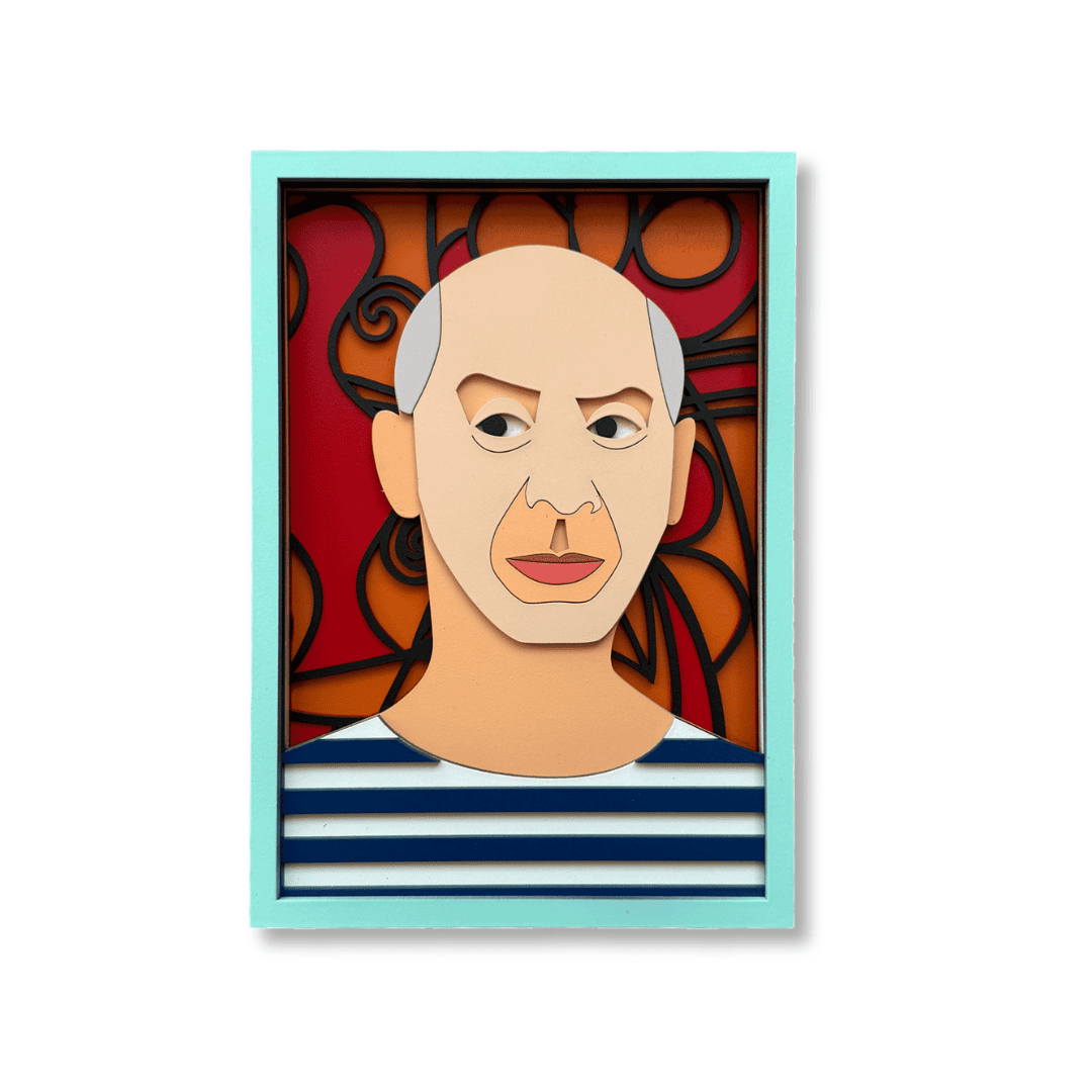 M. Pablo – masque mural en bois fait main, Umasqu