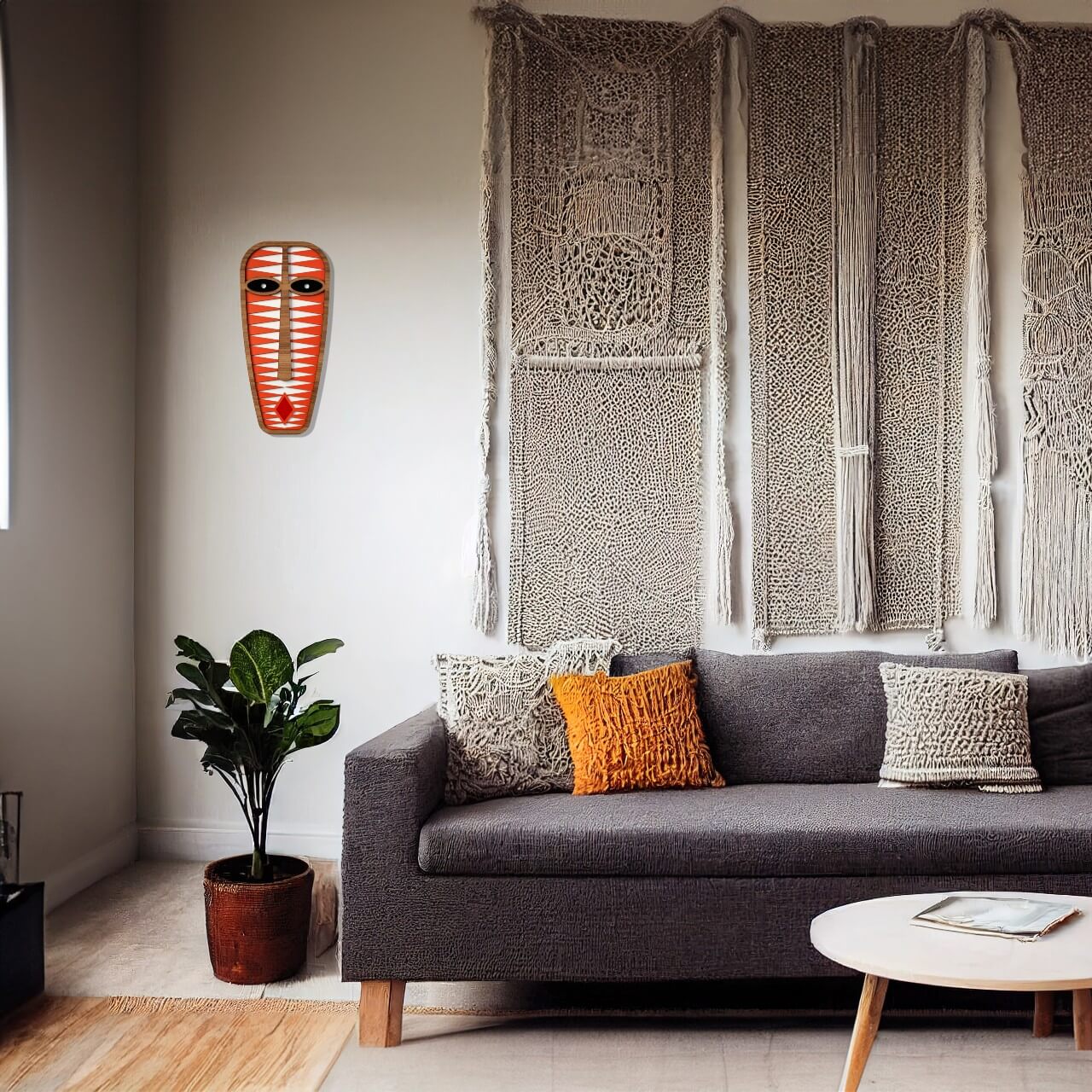 Masque africain moderne #37 - Œuvre d'art originale de Tzachi Nevo