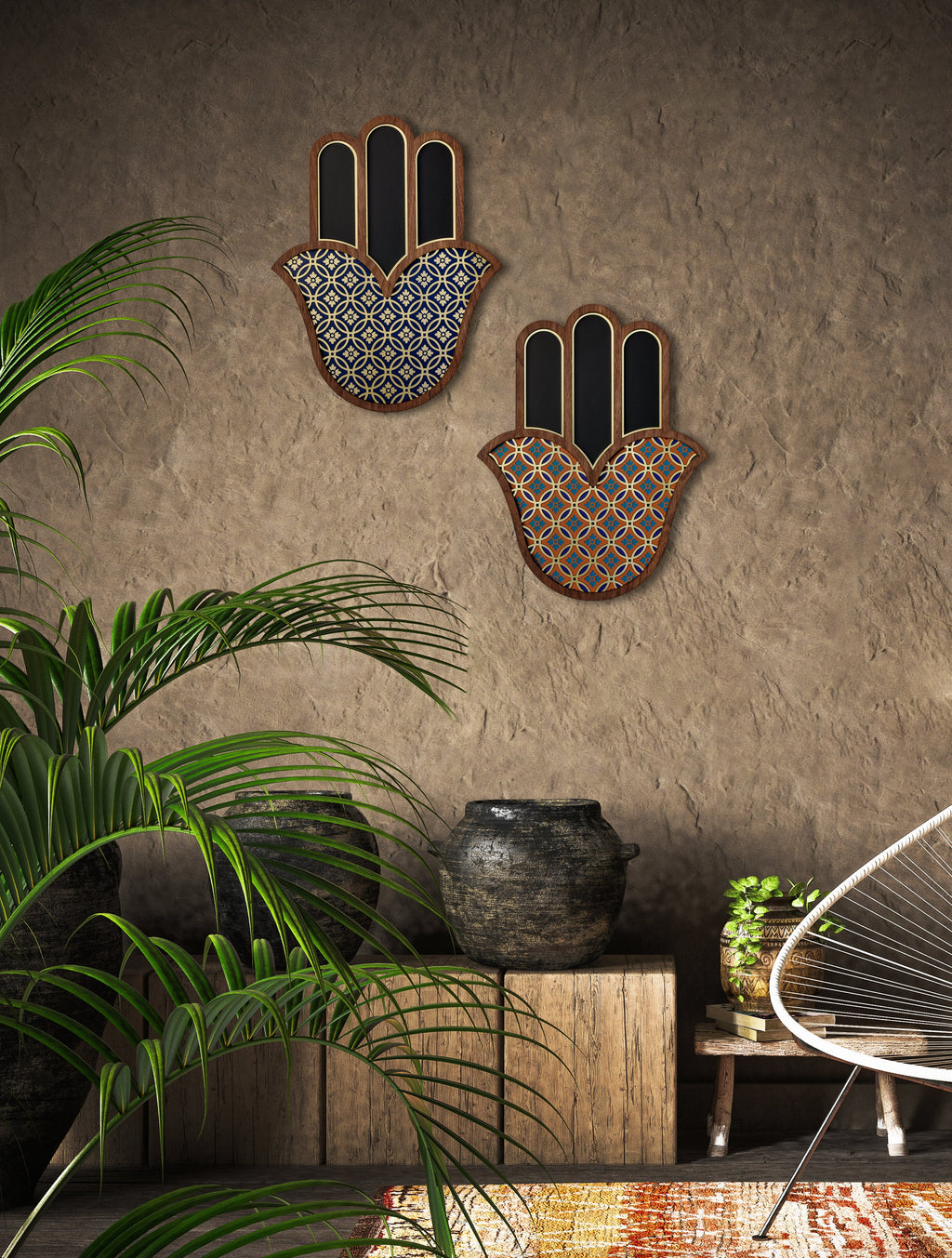 Grand Hamsa #2 - Œuvre d'art originale de Tzachi Nevo