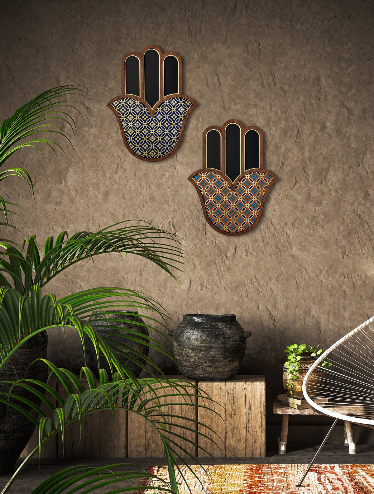 Grand Hamsa #2 - Œuvre d'art originale de Tzachi Nevo