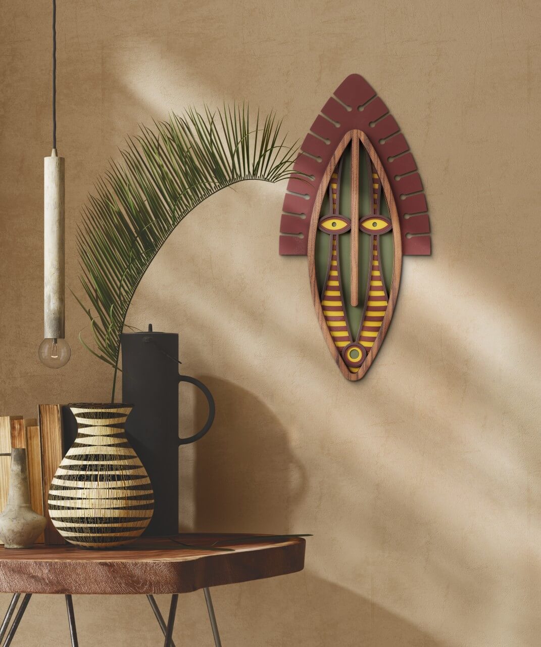 Masque africain moderne #41 - Œuvre d'art originale de Tzachi Nevo - Umasqu