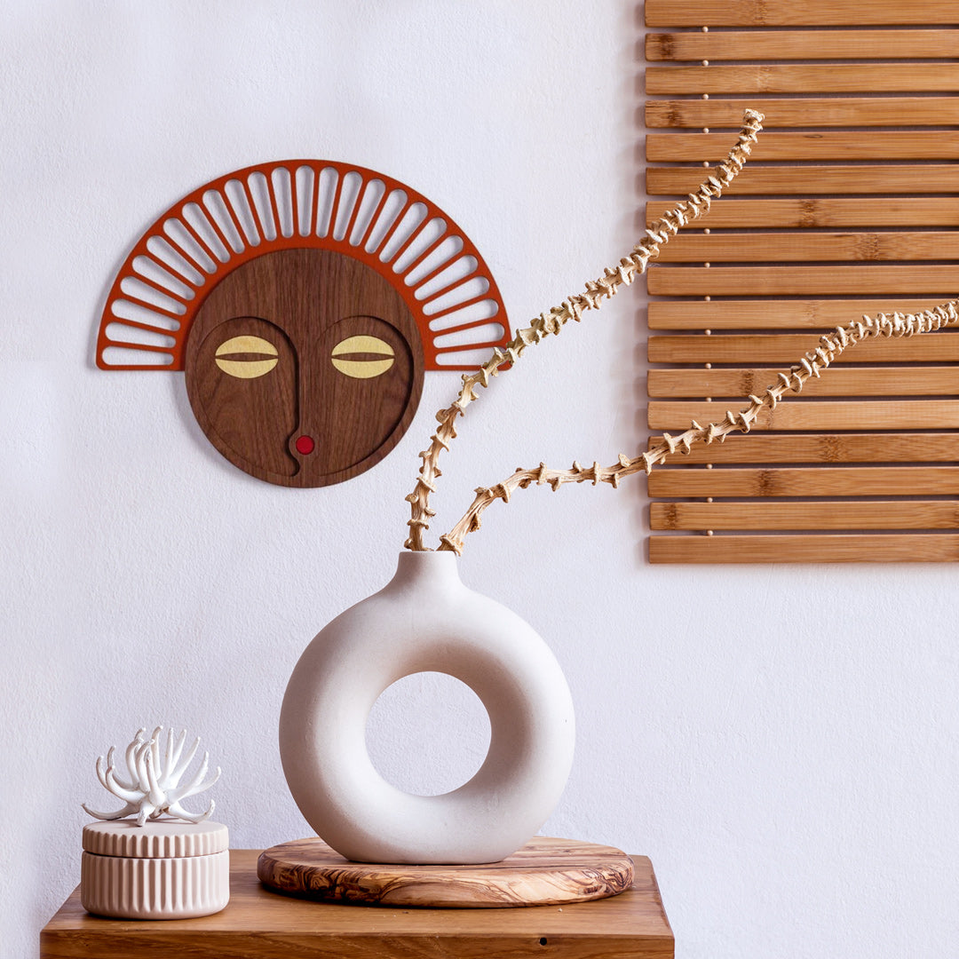 Mini Masque africain moderne #23 - Œuvre d'art originale de Tzachi Nevo