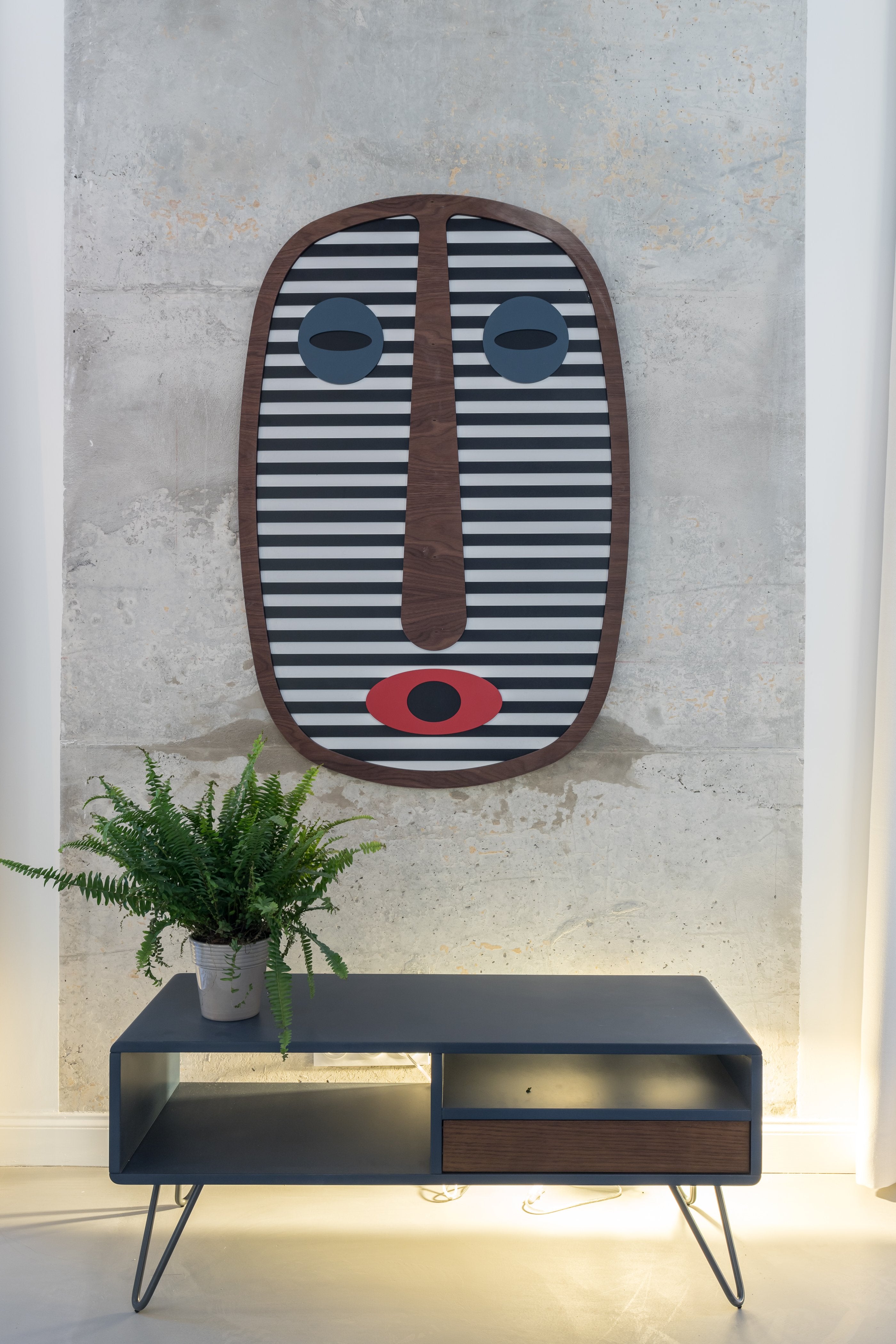 Masque africain moderne #1 - Œuvre d'art originale de Tzachi Nevo